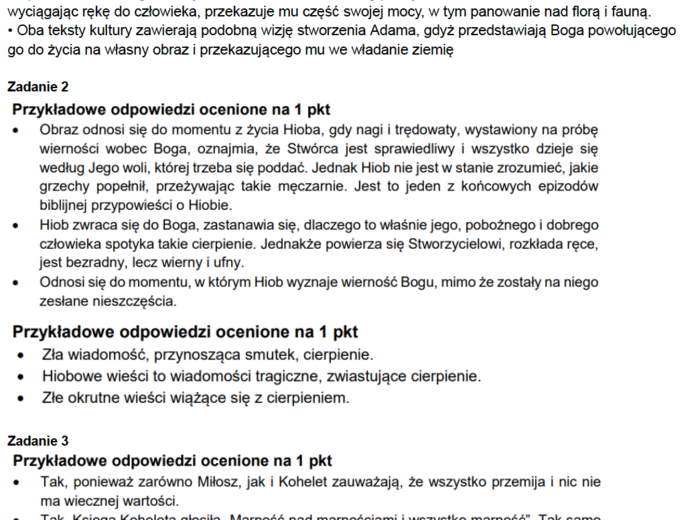 Zadania maturalne z j.polskiego - Test historyczno-literacki