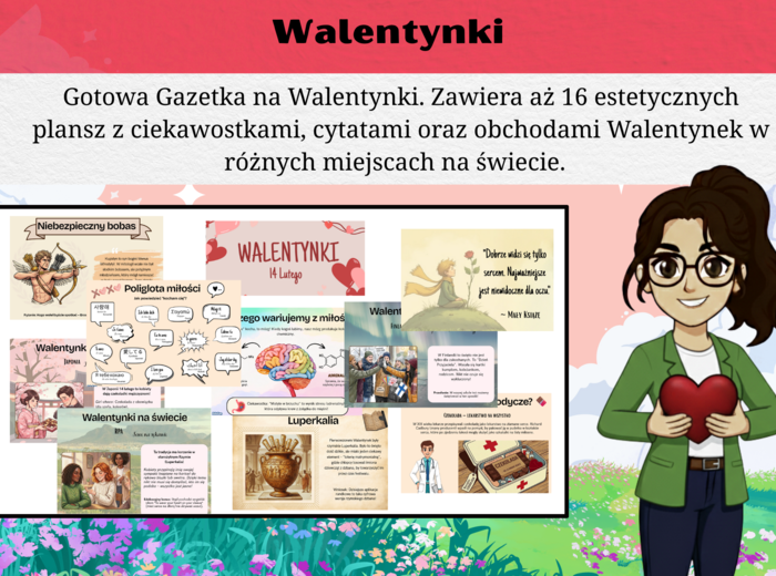Walentynki - Gazetka na walentynki (prezentacja)