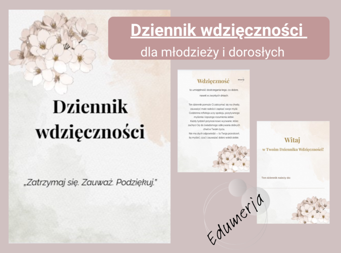 Dziennik wdzięczności – pastelowy (dla licealistów i dorosłych)