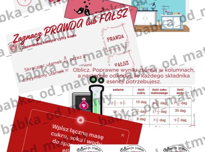 ESENCJA PIĘKNA - escape room matematyczny na dzień kobiet (i nie tylko...)