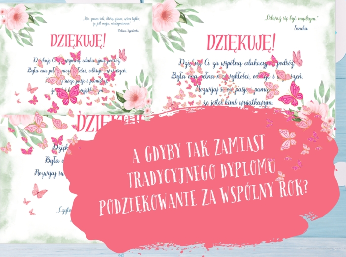 Podziękowania zamiast dyplomu
