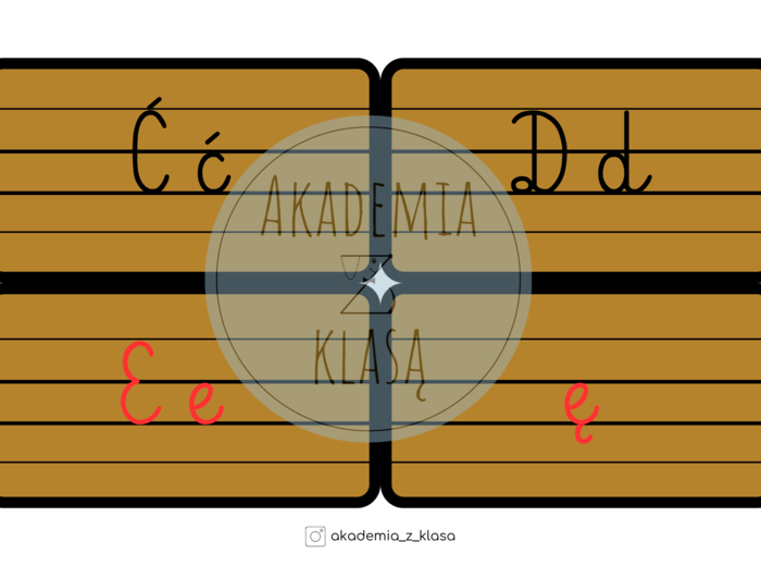 Alfabet demonstracyjny z jamnikiem Klasykiem - wersja z liniaturą