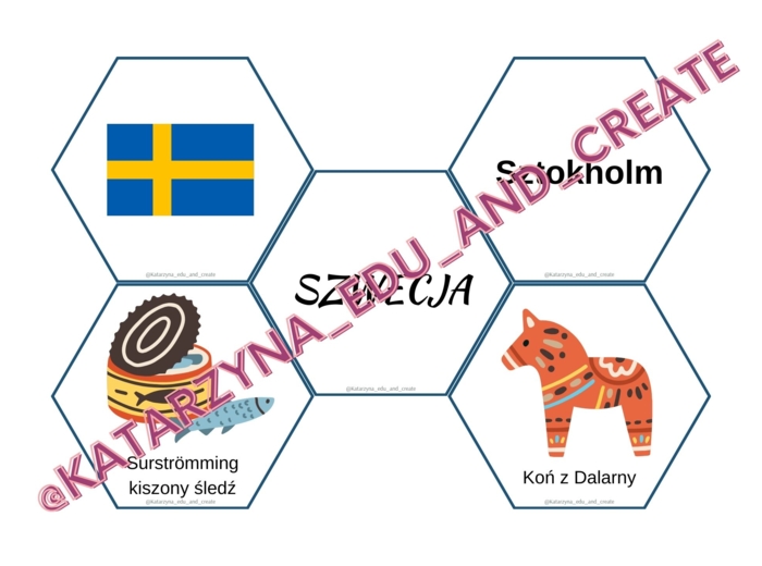 PUZZLE-HEKSY państwa Unii Europejskiej