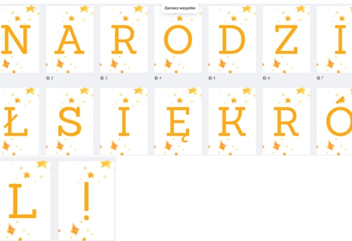 NARODZIŁ SIĘ KRÓL! -napis na jasełka