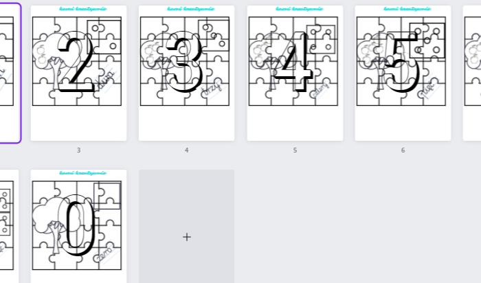 Karty pracy - Cyferki puzzelki