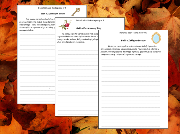 BAŚŃ – karta pracy – ćwiczenia redakcyjne – 3 wersje