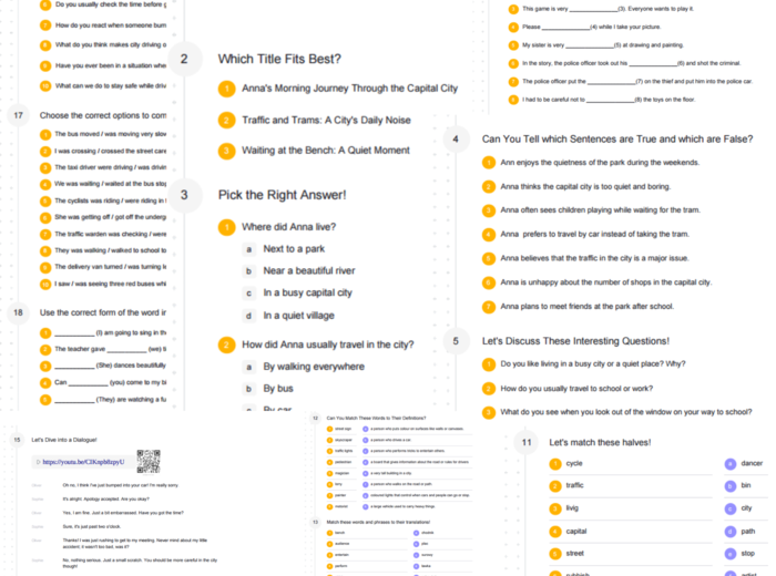 Junior Explorer 6 – Unit 3 – karta pracy