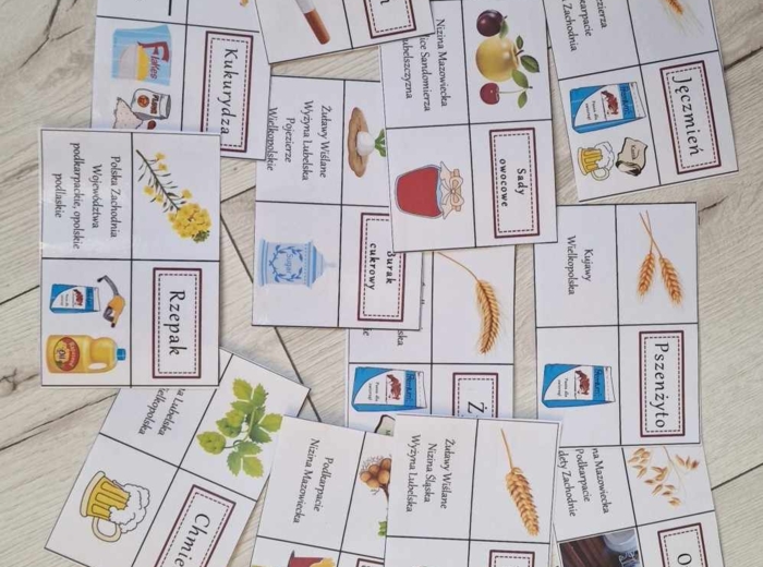 "Produkcja roślinna w Polsce/do zalaminowana/układanka/puzzle/rozmieszczenie upraw w Polsce/rozpoznawanie gatunków w pdf. „Produkcja roślinna”. Geografia 7 "Rolnictwo i przemysł Polski"