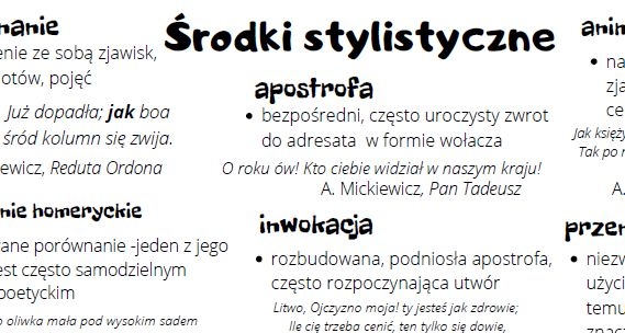 Środki stylistyczne w pigułce
