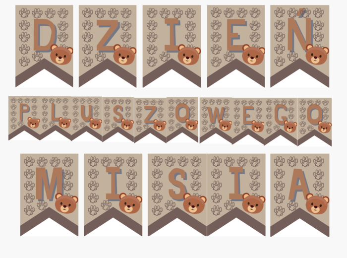 Napis - Dzień pluszowego misia