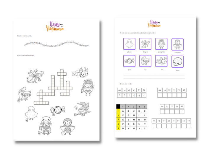 Halloween Karty Pracy Słownictwo + Konstrukcja It is/ It isn't