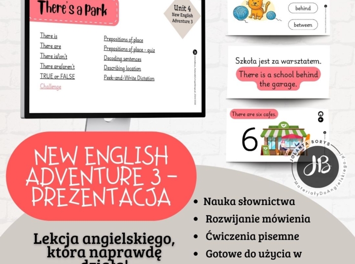 Prezentacja New English Adventure 3 – Unit 4 There's a park