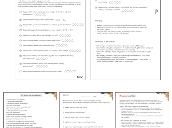 O poznawaniu nowych ludzi... samoocena, wywiad, treści