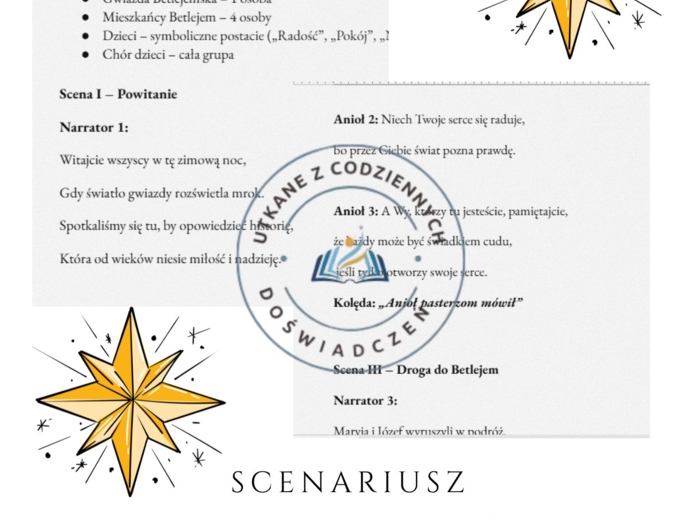 Scenariusz jasełek „Gwiazda, która prowadzi. Opowieść o miłości i nadziei”