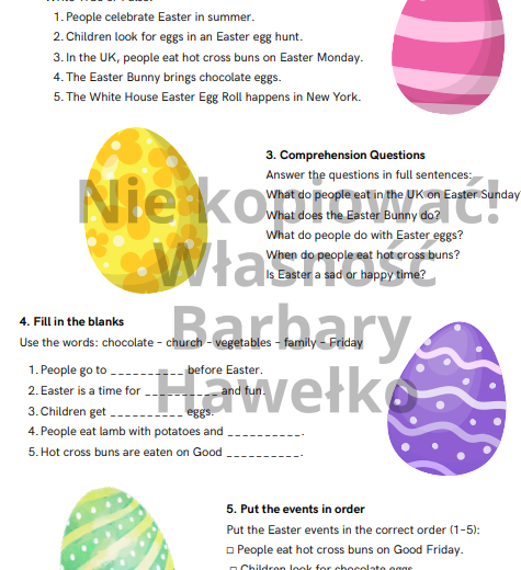 Easter in the UK and the USA