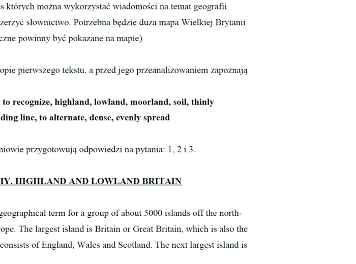 Wiedza o Wielkiej Brytanii.