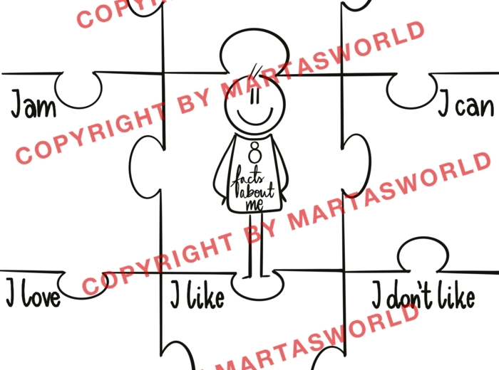 ✨ „8 Facts About Me” – Kreatywna karta pracy do poznania uczniów