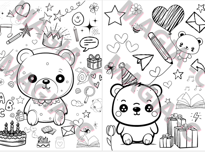 Dzień pluszowego misia - kolorowanki