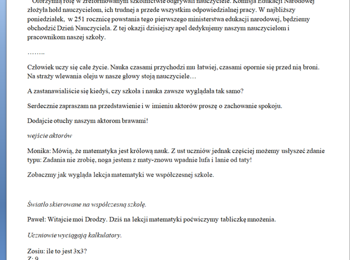 Scenariusz na DEN na wesoło