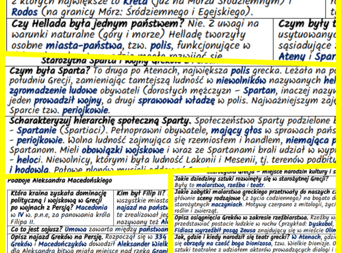 Cywilizacja starożytnej Grecji. NOTATKI