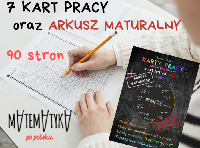 Karty pracy- matematyka - MATURA od 2023 - poziom podstawowy część 1