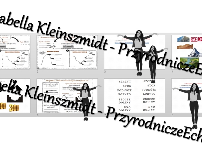 Kompletny zestaw na jedną lekcję „Ukształtowanie terenu” – sketchnotka + karty pracy w power point + gratisowy link do prezentacji multimedialnej niekomercyjnej + gratisowy link do lekcji multimedialnej niekomercyjnej również wykonanej w genial.ly do ind