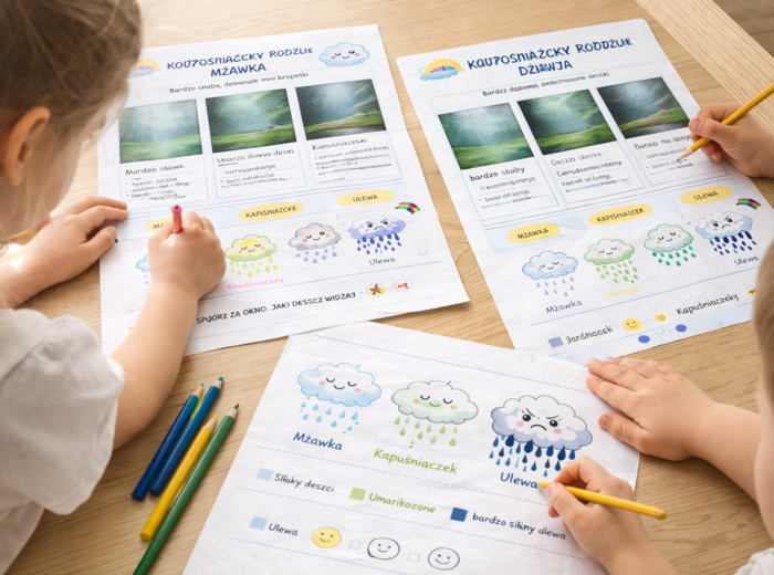 Karta pracy: Rozpoznaj rodzaje deszczu