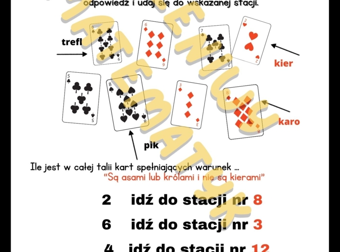 Stacje zadaniowe - karty do gry