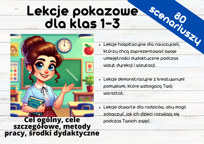 Scenariusze lekcji pokazowych, hospitacyjnych, demonstracyjnych i otwartych - klasa 1, 2, 3