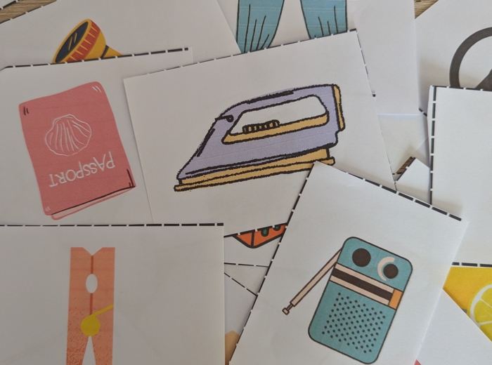 Użyj tych trzech przedmiotów i rozwiąż swój problem. Kreatywna gra.