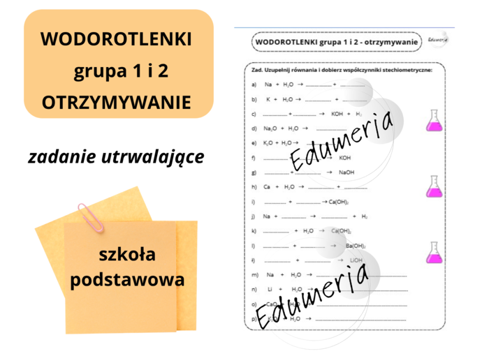 WODOROTLENKI grupa 1 i 2 otrzymywanie - zadanie utrwalające dwie metody