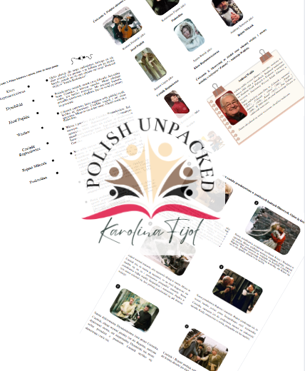 Karta pracy + odpowiedzi do filmu "Zemsta" reż. Andrzej Wajda, egzamin ósmoklasisty język polski