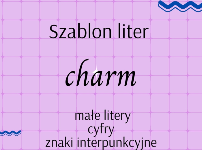 Szablon liter - charm - małe