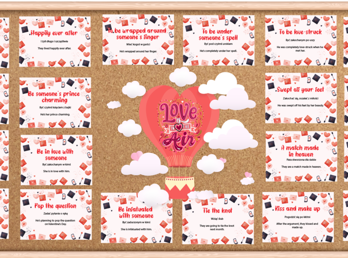 Love is in the air - Gazetka anglojęzyczna na Walentynki (St Valentine's Day). Miłosne idiomy