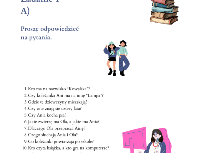 Jestem, słucham, czytam, rozmawiam_JĘZYK POLSKI JAKO OBCY A1 Lekcja