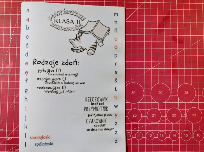 Powtórka materiału z klasy II - idealna na początek klasy III. Edukacja polonistyczna.