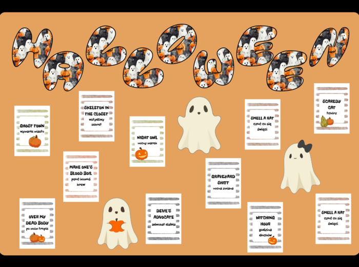 Halloween - gazetka szkolna z ciekawymi idiomami