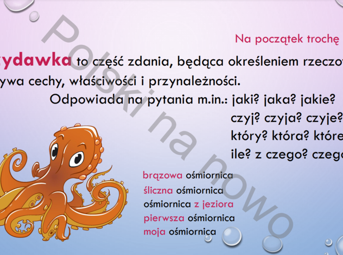 Przydawka, wprowadzenie - prezentacja.