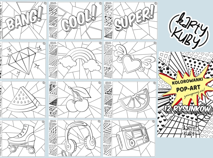 Kolorowanki POP-ART zainspiruj się!