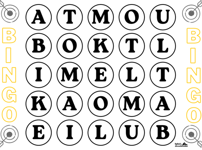 BINGO! - Litery i cyfry