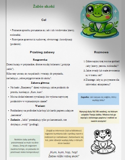 Zabawy w udawanie różnych gatunków zwierząt i poznawanie ich zwyczajów