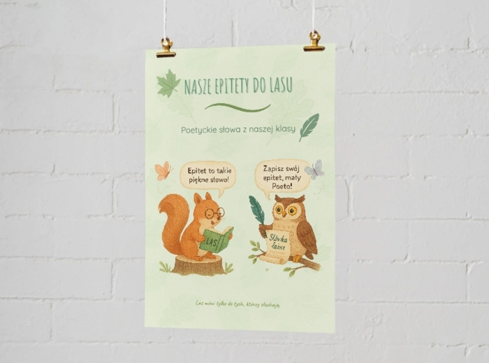 Plakat klasowy – „Nasze epitety do lasu”
