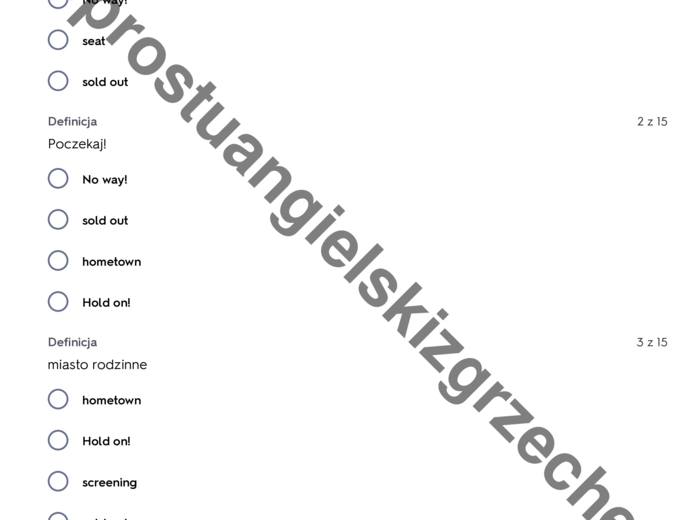 English Class A2+ - Unit 1 - testy