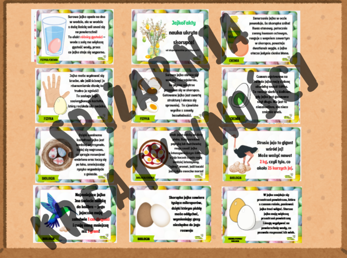 JajkoFakty – materiał na gazetkę ścienną w tematyce Wielkanocy 🐣🥚