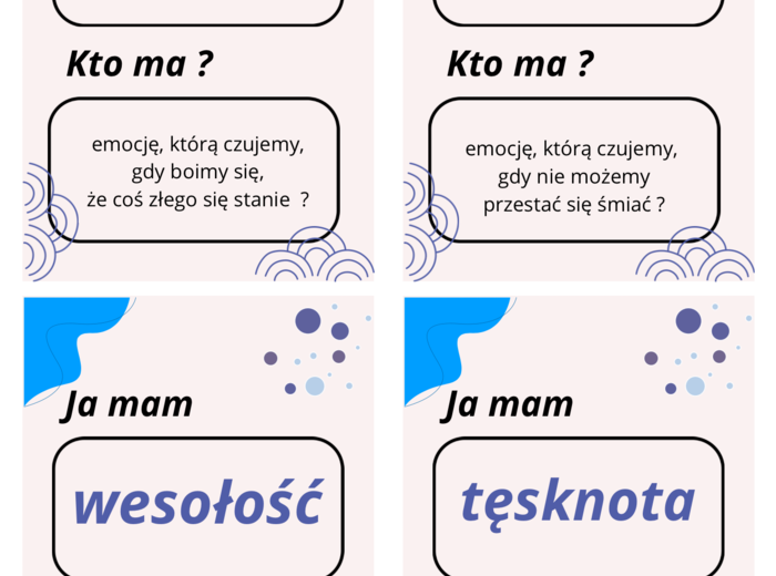 Ja mam … kto ma ? Emocje