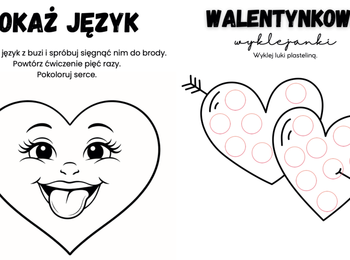 LOGOPEDYCZNO - WALENTYNKOWE KARTY PRACY - 25 angażujących kart | edukacja wczesnoszkolna | edukacja przedszkolna