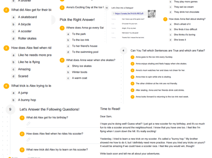 Junior Explorer 4 – Unit 2 – karta pracy