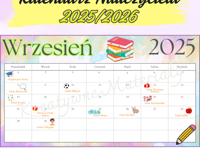 Kalendarz Nauczyciela 2025/2026