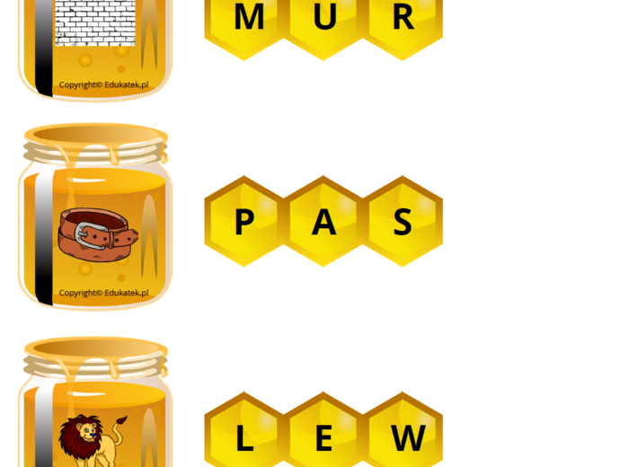 Miodowa rozsypanka literowa – nauka czytania