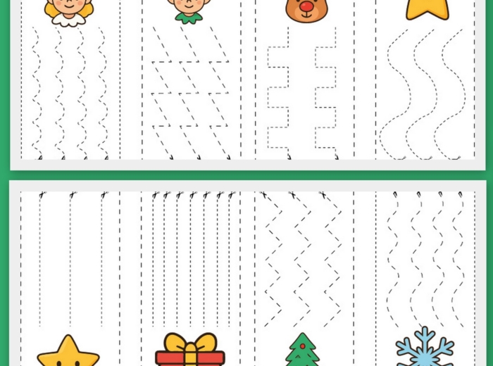 Wycinanki po śladzie świąteczne (pdf i jpg -a4)